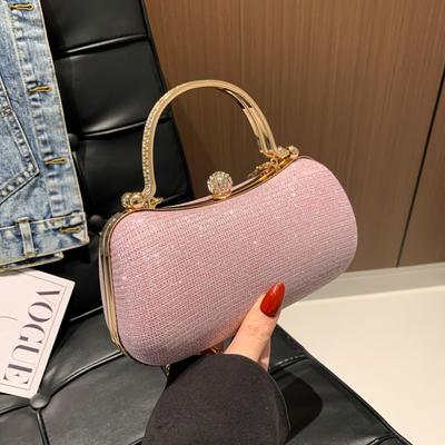 Ladies Gentle Fashion Handbag Spring Versatile Shoulder Crossbody Bag Chain Small Square Bag Women