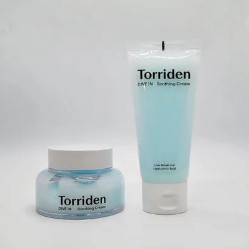 Torriden Dive-In Soothing Cream (Low-Molecular Hyaluronic Acid) 100ml + 100ml / K-Beauty KOREA COSMETIC