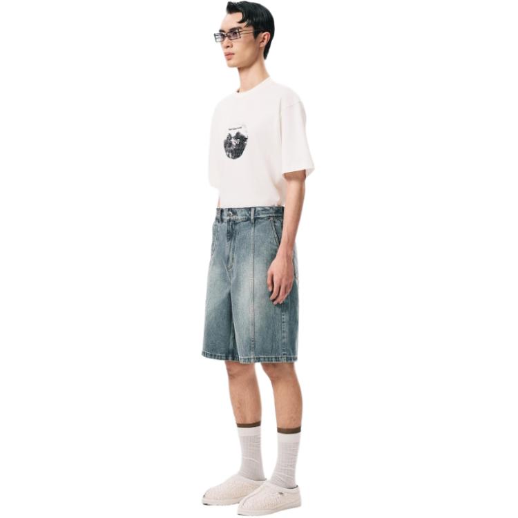 Feng Chen Wang Denim Shorts Men's Blue FUS19ST05B