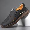 Módní módní duté pánské kožené boty jaro podzim opotřebení odolné protiskluzové prodyšné pánské boty pánské kožené ležérní boty
