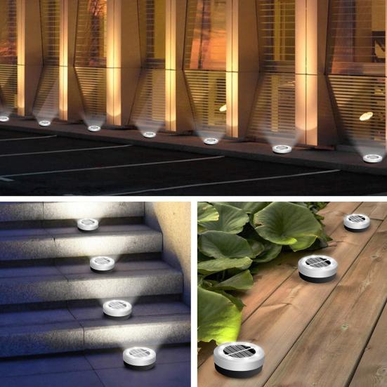Solar Powered Garden Lights Underground Pathway Lighting for Yard Waterproof Decorative Landscape Lamp for Lawn Walkway Driveway Outdoor Lighting