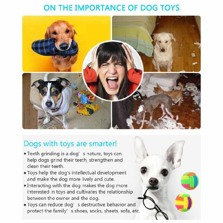 Hundespielzeug zum Kauen für kleine bis große Hunde Gummi Quietschend Leuchtender Ball Langeweile vertreiben