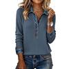 Women's 2026 Denim Lapel Long Sleeve Trendy Pullover Shirt