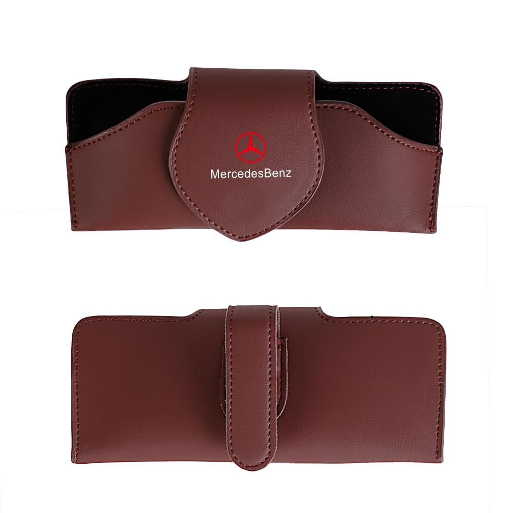 1pc Car Sun Visor Glasses Clip Box Sunglasses Protect Case For Mercedes Benz Accessories AMG W204 W213 W205 W211 W176 Cla Smart
