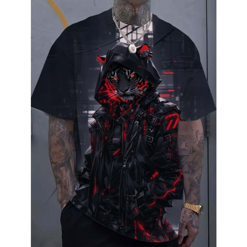 Men's T-Shirts Personalized Hip Hop Bear Pattern 3D Print Tops Tees Summer New Streetwear Oversized Unisex tShirt Men Clothes