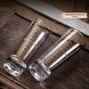 Shijin Home Barware Set: Shot Glasses, Gold Decanters, Bamboo Rack