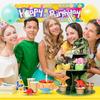 Censen 3 Tier Dinosaur Cupcake Stand Party Decorations 24 Pcs Dinosaur Figure Toys Cupcake Toppers Holder Dessert Tower for Boys Jungle Theme