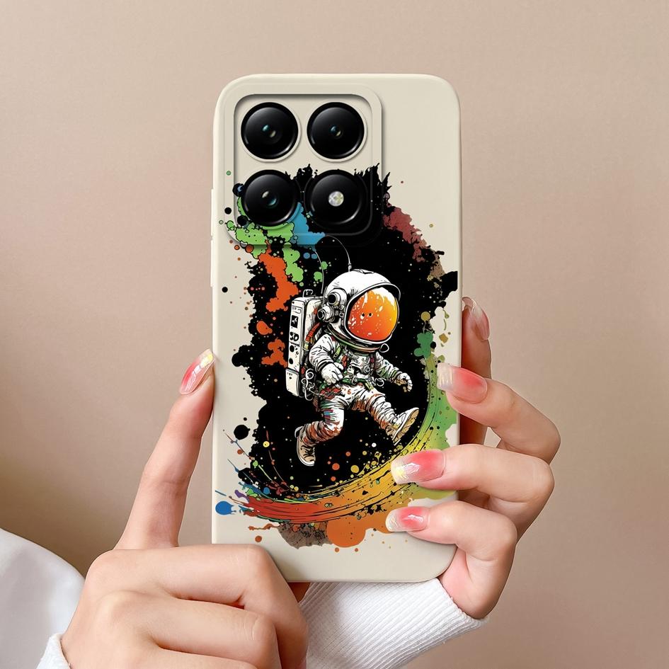 Weiche neue Hüllen für Xiaomi 14T 15 Pro Capa Hübsche Wolkenblumen Stilvoller Schutz aus flüssigem Silikon Langlebiger Anti-Tropfen für Xiaomi Shell Back Covers