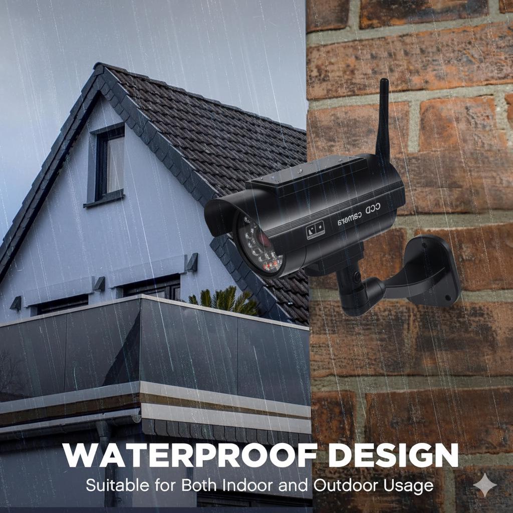 Solar-Powered Fake Surveillance Camera Dummy Model