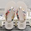 Women's Bohemian Satin Strap Platform Beach Slippers