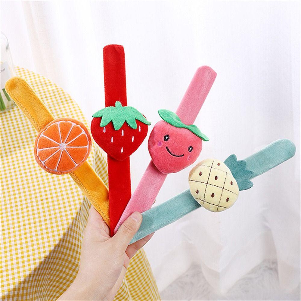 Pineapple Hand Clap Ring Strawberry Plush Slap Bracelet Kids Toys Clap Circle Toys  Party Supplies