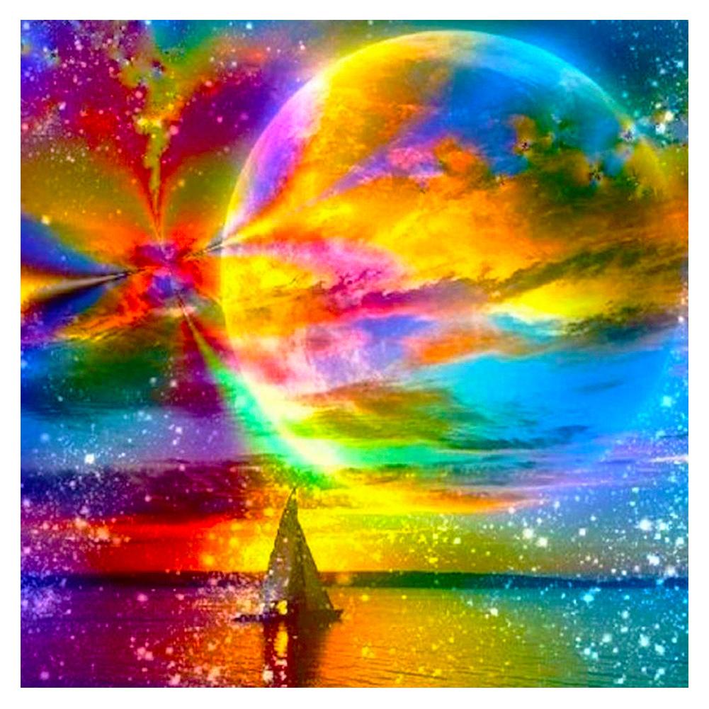 

Huacan 5D DIY Full Drill Diamond Painting Dotz Kits Mosaic Arts for Adults Home Wall Decor Beach