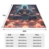 Buddha Yoga Decke Fleece Sofa Überwurf Atmungsaktive Überwürfe für Couch Bettwäsche Outdoor Decken Tagesdecke Steppdecke