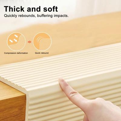 2Pcs 400x8CM Anti-Collision Foam Safety Strip Cuttable Self-Adhesive 0.8CM Extra Thick Baby Proofing Furniture Corner Desk Table Edge Protector Bumper