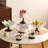 High Footed Cake Tray Dim Sum Dish Dessert Plate Cake Stand Display Stand Pastry Plate Fruit Bowl Snack Bowl Bread Plates