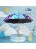 Children's Umbrella for Boys and Girls, Kindergarten and Primary School Students, Cartoon Black Plastic Sun Protection, Dual-Use for Sun and Rain