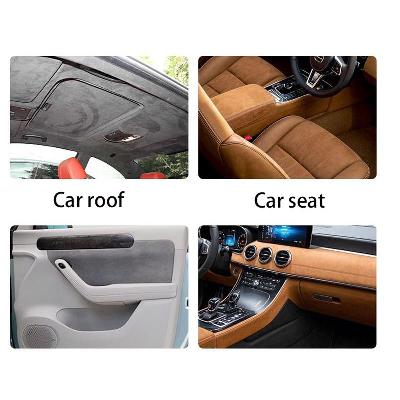 Premium Self-Adhesive Suede Fabric Car Interior Vinyl Wrap for Door Panels Dashboard & Armrest DIY Auto Upholstery Upgrade