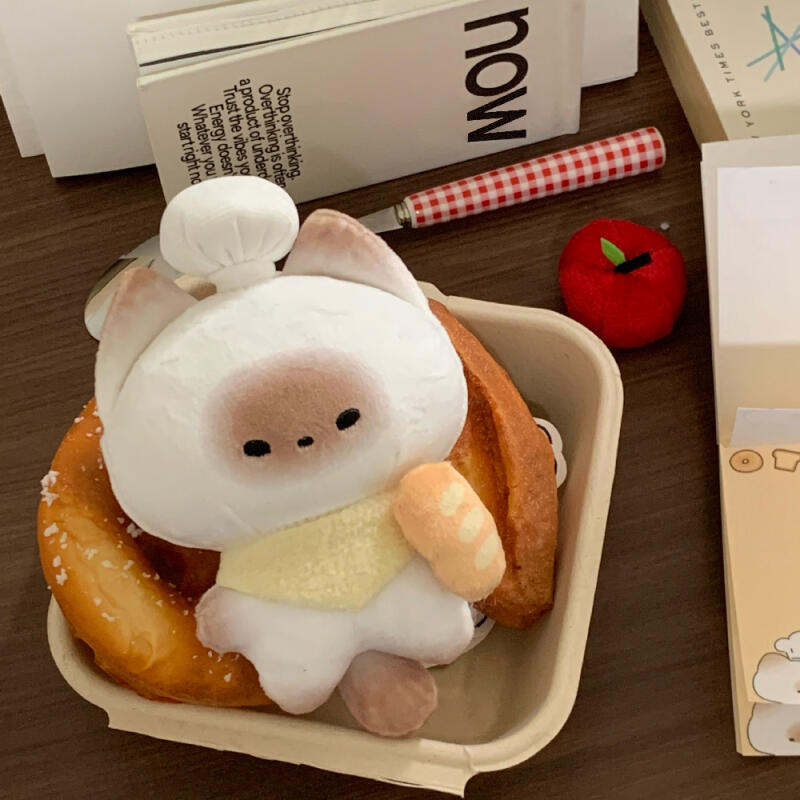 Cute Siamese Cat Chef Doll Keychain