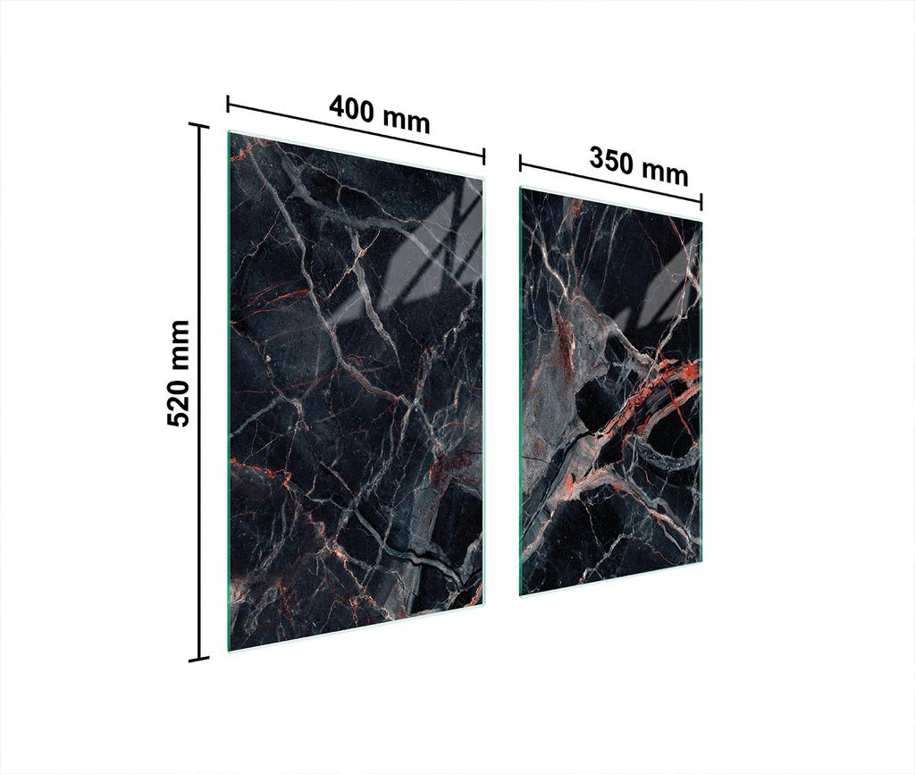 GLAS-KOCHFELD-SCHUTZPLATTE 75x52 MARMOR