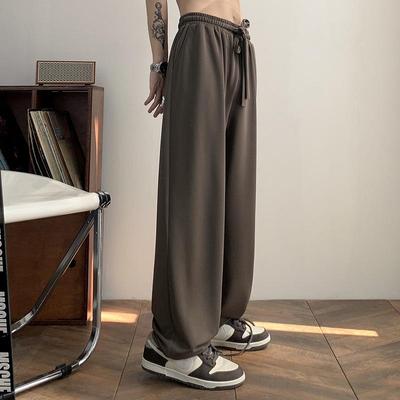 Men's Loose Summer Drape Trousers: Fashionable High Street H.K. Style, Lightweight Wide-Leg Casual Pants