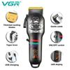New VGR 699 Hair Clipper Electric Hair Cutting Machine Professional Barber Cordless Hair Trimmer Digital LED Display Clipper for Men Retro Electric
