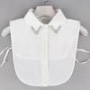 Korean Style Beaded Fake Collar for Women - Cute and Versatile Decorative Collar for Hoodies and Sweaters (Autumn/Winter)
