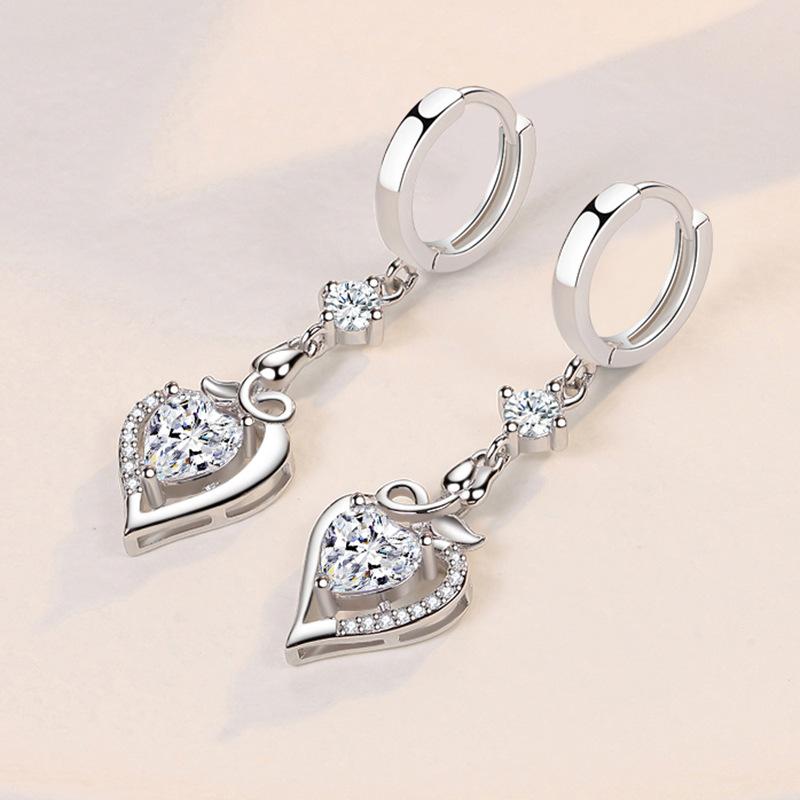 925 Sterling Silver Claws Stud Earrings with Crystal AAA CZ Stone Modern Design Fashion Versatile Accessories Women Jewelry