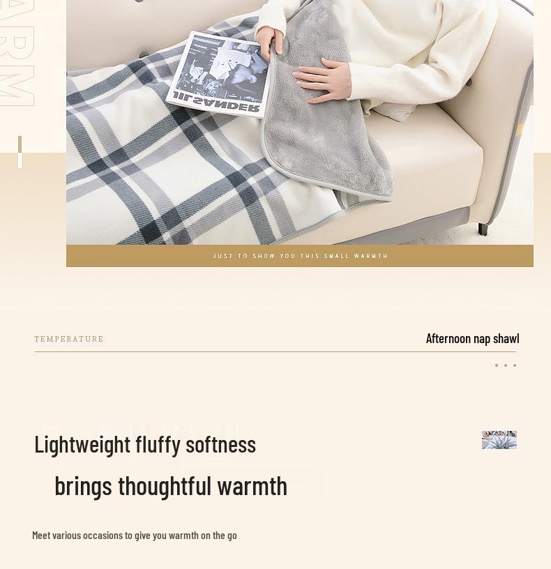 Multifunctional Mink Velvet Office Throw: Air Conditioner Blanket, Nap Quilt, Shawl