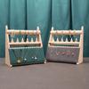 Elegant Wood Rings Holder Necklace Display Stand Fashionable Jewelry Display Rack Wood Texture for Jewelry Organization