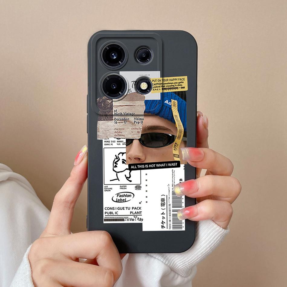 For Infinix Note 30 Pro Vip 30i Phone Case Cartoon Liquid Silicone Full Coverage Anti Drop Bumper For Infinix Note30 30Pro Funda