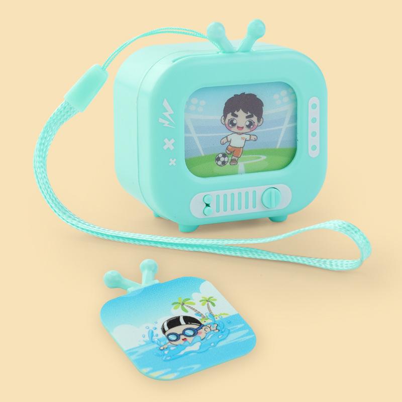 

Мини ретро брелок для телевизора: Мультяшные игрушки-подвески со светом и звуком для детей