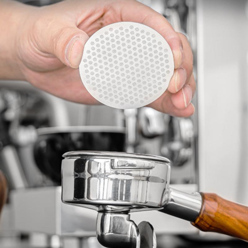 1Pc Stainless Steel Espresso Puck Screen Coffee Filter 51/53/58.5mm 0.8mm Portafilter Reusable Holder Barista DIY Accessories