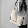 New Canvas Bag Women Shoulder Simple Letter Literary Tote Shopping Book Bag
