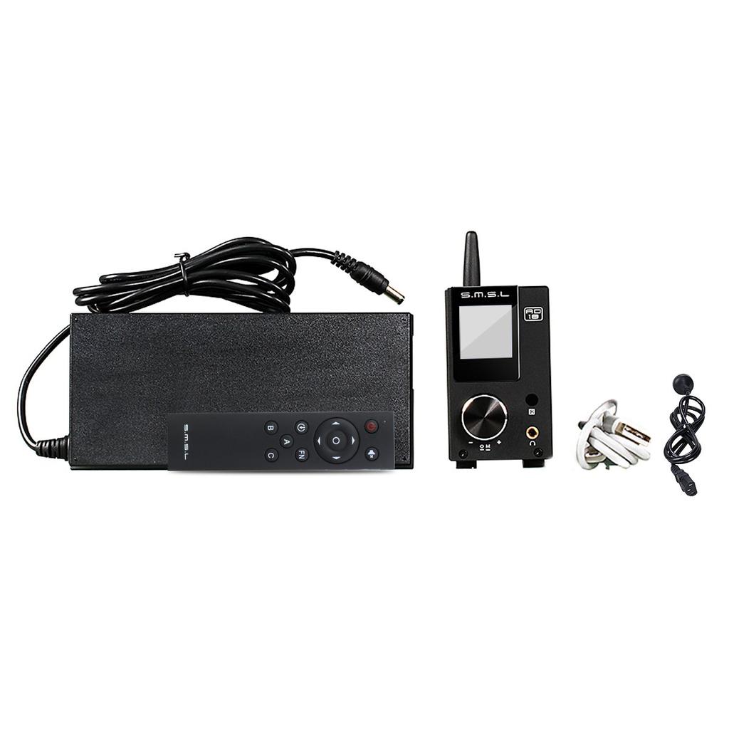 AD18 Audio HiFi Amplificatore stereo Bluetooth Supporto per USB DSP Amplificatore di potenza completamente digitale Piccolo amplificatore di classe D 80Wx2 con uscita subwoofer