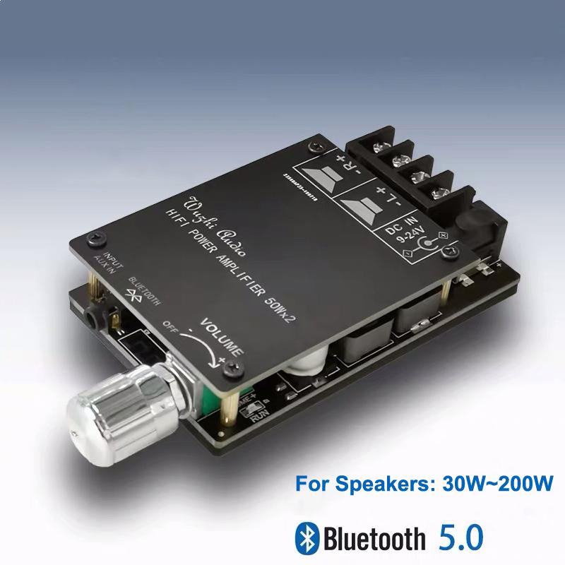 2*50W TPA3116 Audio Power Amplifier Bluetooth 5.0 Digital  HiFi Stereo Dual Channel TPA3116D2 Aux Amplificador