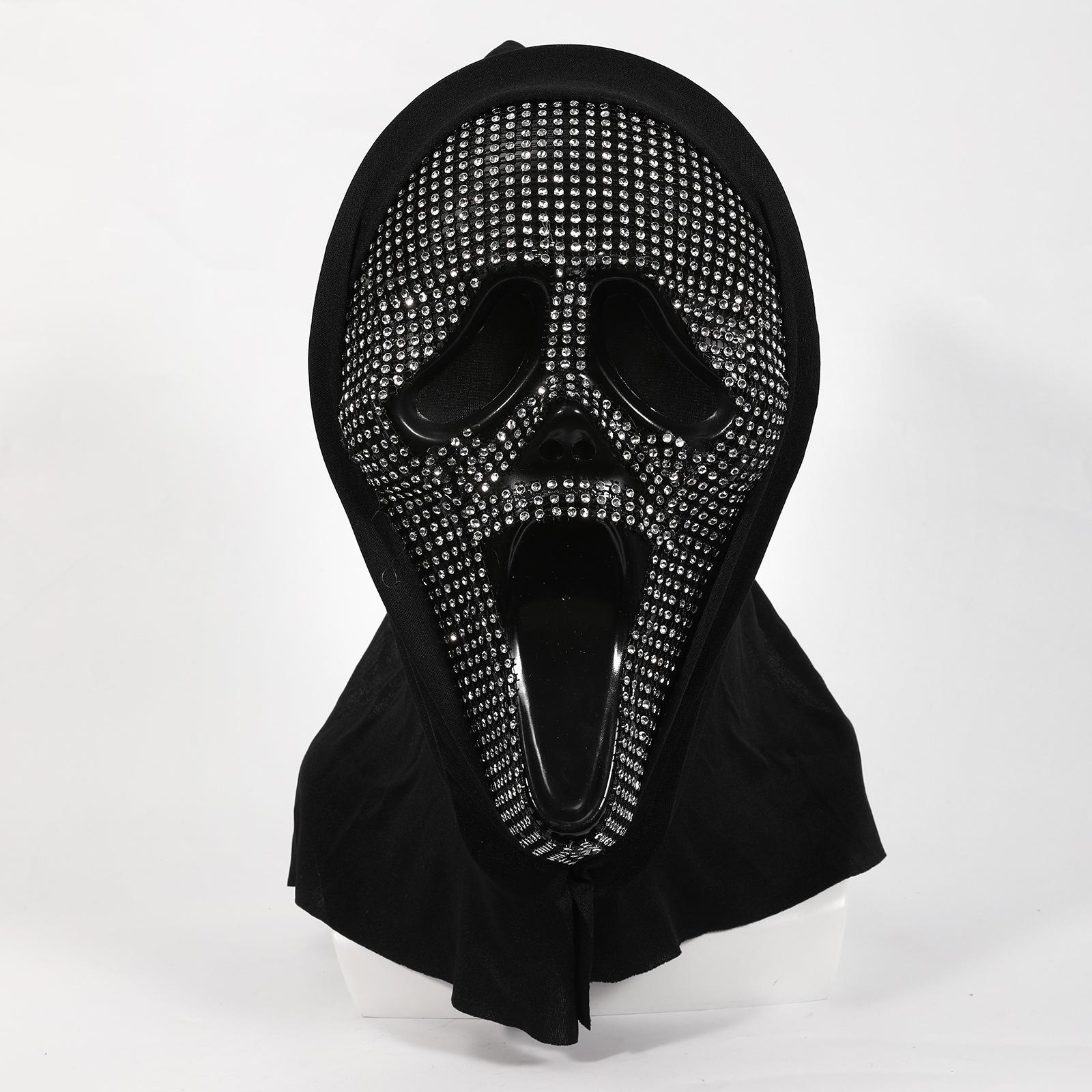 

Halloween Diamond Mask Ghost Face Horror Screaming Mask Realistic Creepy Ghost Masks Party Funny Scary Cosplay Costume Props