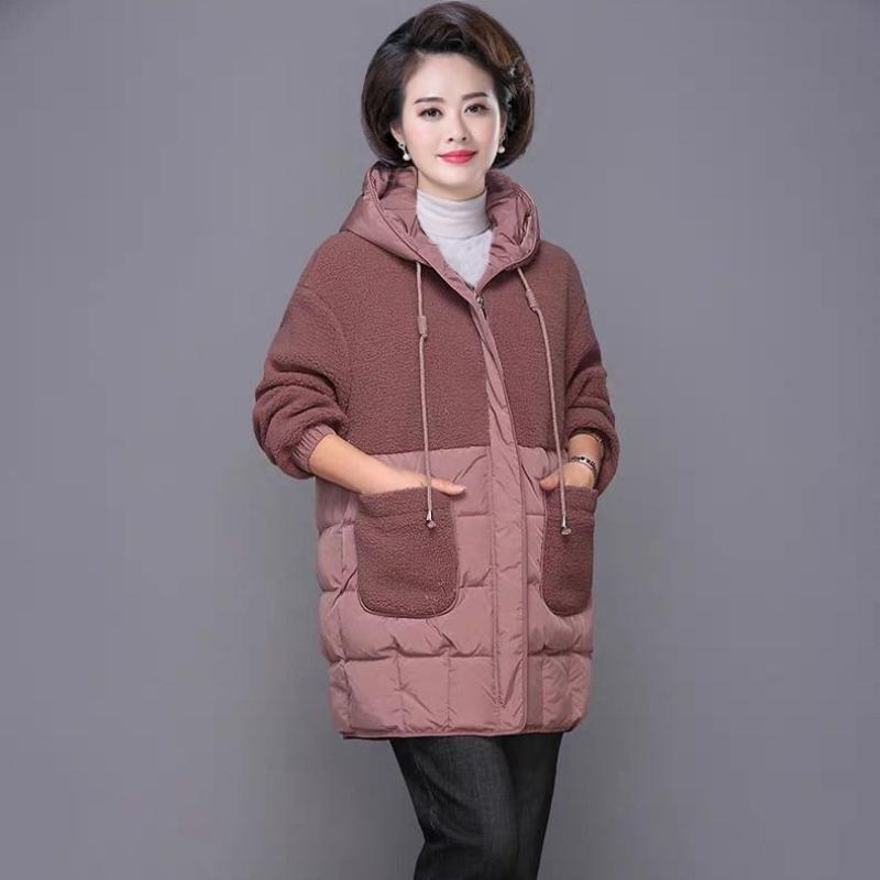 Women's Padded Coat for Autumn and Winter, Suitable for Elderly and Middle-aged Women; Thick and Warm.