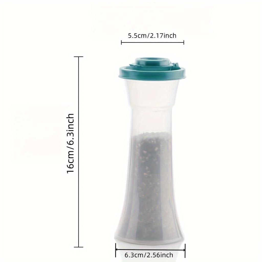 [Moisture Proof] Plastic Salt and Pepper Shakers with Lids | 2pcs | Plastic | Moisture Proof, Timer Covered | Home Kitchen, Restaurant, Camping