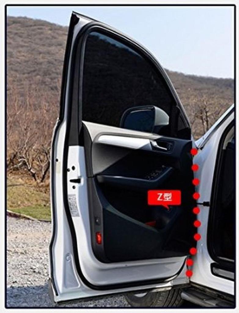 Takelablaze Car Quiet Weather Strip, Z Shape, Quiet Mole, Improved Airtight (Black)