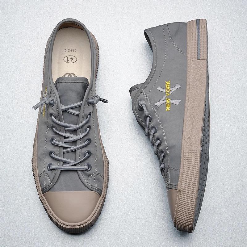 N Y Logo Mens Canvas Casual Shoes Lightweight Sports Shoes Casual Mesh Breathable Vulcanized Shoes Classic Fashion Lace Up Shoes