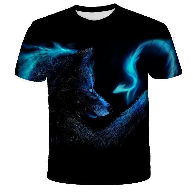 Men's T-shirt Tianma Series 3D Digital Printed Men's Casual Short Sleeved T-shirt