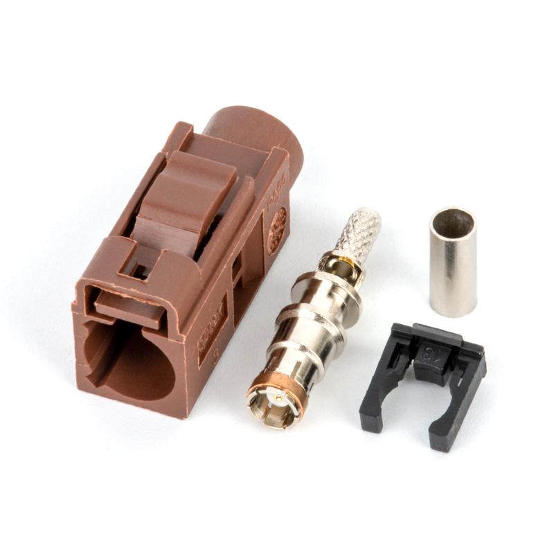 

1 шт. Разъем Fakra гнездо 50-3 RAL 9001 Разъем Fakra РЧ коаксиальные кабельные разъемы для кабеля-переходника RG316 / RG174 / RG178