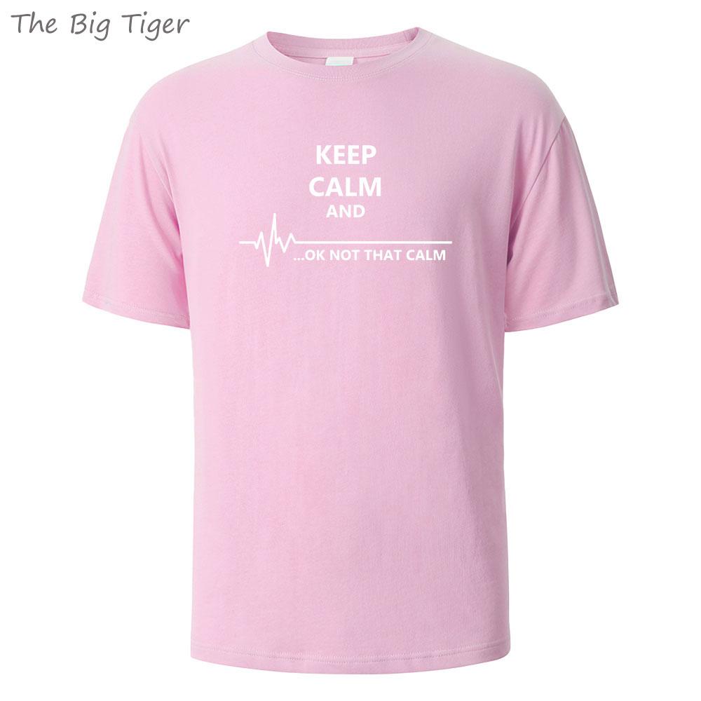 

Keep Cale Printed Essential Cotton Tshirt Men Casual Short Sleeve Crew Neck Soft Fabric Breathable Summer Top Men s T-shirt 4XL