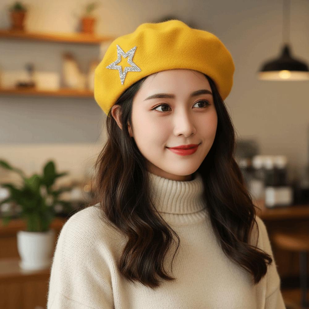 Retro Warm Painter's Hat Artist Style Winter All-match Hat  Spring Autumn Winter