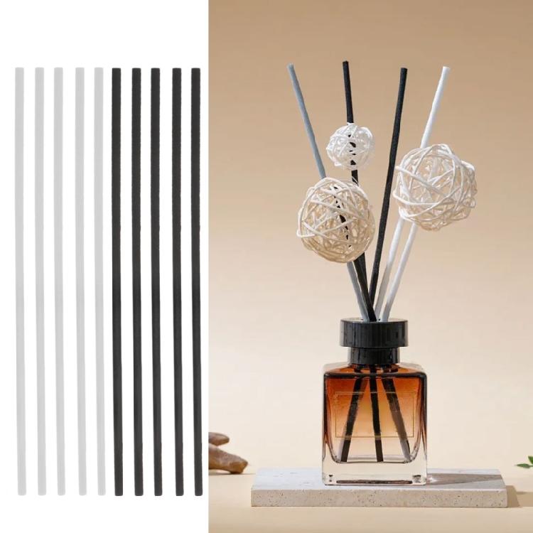 10 Pack Fiber Aromatic Diffuser Sticks 20cm Length 4mm Diameter Suitable For Bedrooms Desks Lounges Home Office Spa Use