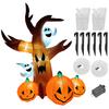 Inflatables Scary Tree with Ghost and Pumpkin Lighted Blow Up Haunted Tree Yard Decor for Home Lawn Garden
