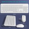 HUO JI Wireless Keyboard and Mouse Set, English Layout, Full-Size, Quiet Design, 2.4GHz Wireless, Thin, Ergonomic, Long-Lasting Use, Compatible with