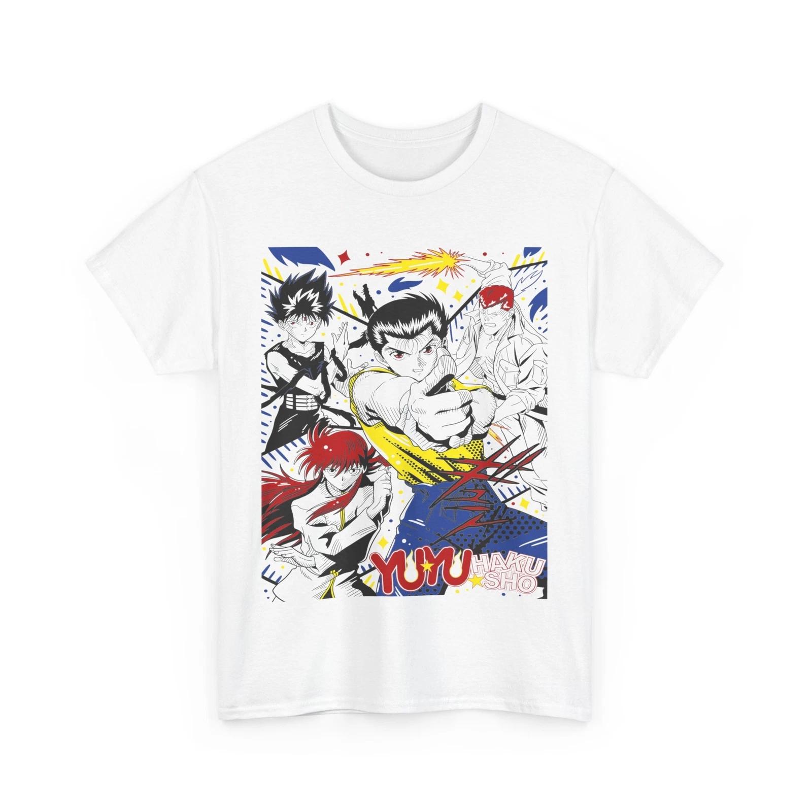 

Yu Yu Hakusho Tshirt Anime Tshirt for Unisex and Women Summer Pure Cotton Comfortable Loose Fashion Short Sleeve Top XL