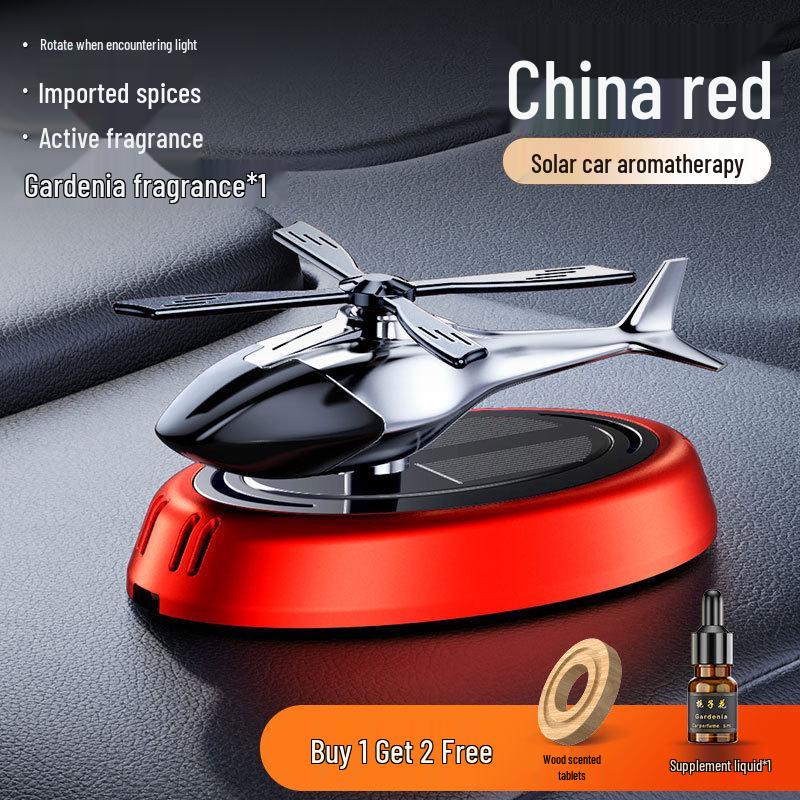 Solar-Powered Rotating Car Essential Oil Air Freshener Ornament