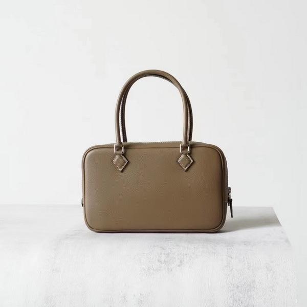 Новая женская сумка из натуральной кожи, слой кожи на голову, узор из коровьей кожи с пальмовым узором, матовая кожа, 22 горизонтальных перьев, ручная маленькая квадратная сумка 22x4x13cm серый